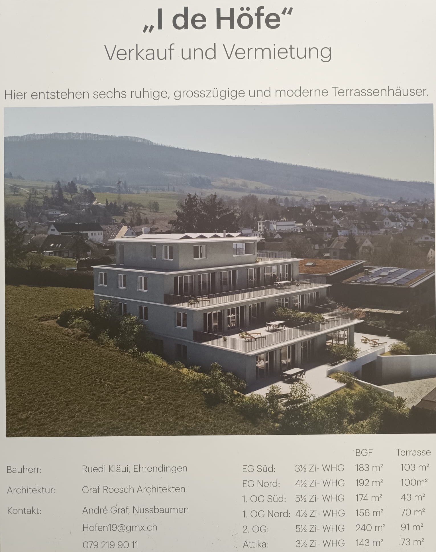 Haus zu verkaufen in Ehrendingen. i de höfe verkauf Terrassenhaus Ehrendingen 5420. Immobilie zu verkaufen in Ehrendingen
