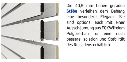 Aluminium-Faltrollladen mit beweglichen Stäben Regapak